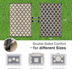 OLANLY Reversible Outdoor Rug 9x12 ft Clearance, Waterproof Outdoor Plastic Straw Rug with Interlacing Pattern, RV Mat for Patio, Camping, Balcony, Deck, Backyard, Black & Beige