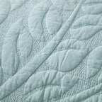 MarCielo 3-Piece 100% Cotton Oversized Bedspread Lightweight Quilt Coverlet Embroidery Farmhouse Bedding Set T0 (Aruba Blue, Oversized Queen (100"x106"))