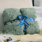 Bedsure GentleSoft Fuzzy Sherpa Faux Fur Twin Blanket Sage Green Cozy Gifts for Women Men, Soft Fleece Plush Warm Minky Thick Blanket Twin Size for Bed, Dorm Essentials Sage Room Decor Gifts, 60x80
