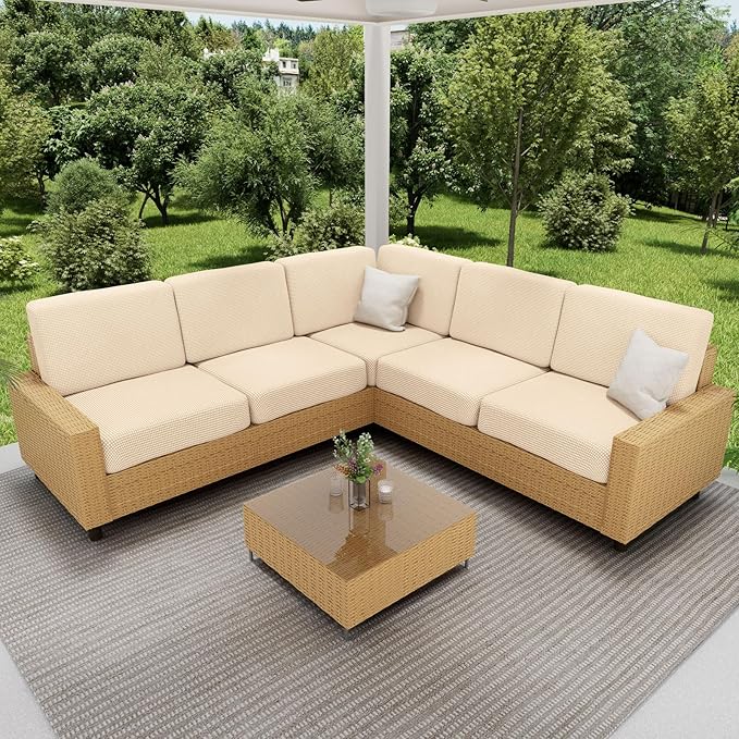 hyha Waterproof Couch Cushion Covers for Pets, Non Slip Sofa Seat Cover for Dogs Washable, Soft Thick Stretch Jacquard Fabric, Sofa Slipcovers with Elastic Bottom (3 Pieces, Beige)