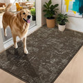 BEQHAUSE Dirt Trapper Door Mat 32"x48" Non-Slip Door Mats Washable Entryway Rugs Stain Resistant Doormat Absorbent Welcome Floor Mat for Front Back Door, Muddy Wet Shoes & Paws,Brown