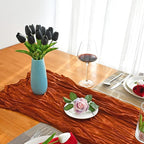 Mandy's Artificial Tulips 20 Stems Black PU Faux Flowers for Wedding Home Decor 13.5 Inch