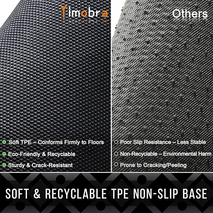 Yimobra Front Door Mat Outdoor Indoor 36x24, All-Season, All-Weather, Heavy Duty Welcome Door Mats Outside Entrance, Non Slip Porch Patio Entrance Mat, Black