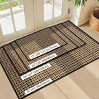 LEKEEPGO Door Mat Indoor Entrance 36"x59", Absorbent Indoor Door Mat Large, Non Slip Rubber Backing Inside Door Mats, Washable Floor Mat, Low-Profile Doormat for Front Door, Entryway, Entrance, Black