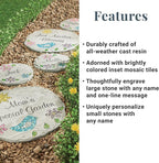 Let's Make Memories Personalized Mosaic Garden Stone - for Grandma, Mom - Large Stone - Personalize Message