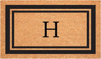Calloway Mills 152962448 Black Border 24" x 48" Monogram Doormat (Letter H)