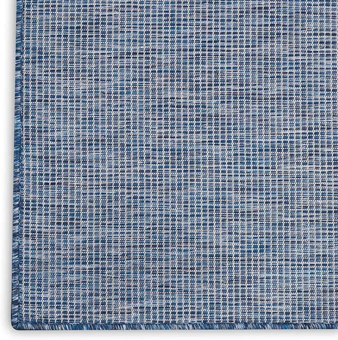 Nourison Positano Indoor-Outdoor Navy Blue 9' x 12' Area Rug, Easy Cleaning, Non Shedding, Bed Room, Living Room, Dining Room, Backyard, Deck, Patio (9x12)