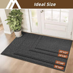 COSY HOMEER-Door-Mat 24"x36" Non Slip Absorbent Entryway Rugs Dirt Trapper Doormats Washable Entrance Mats Low Pile Welcome Floor Mat for Front Back Door and Entry Mats,Dark Grey