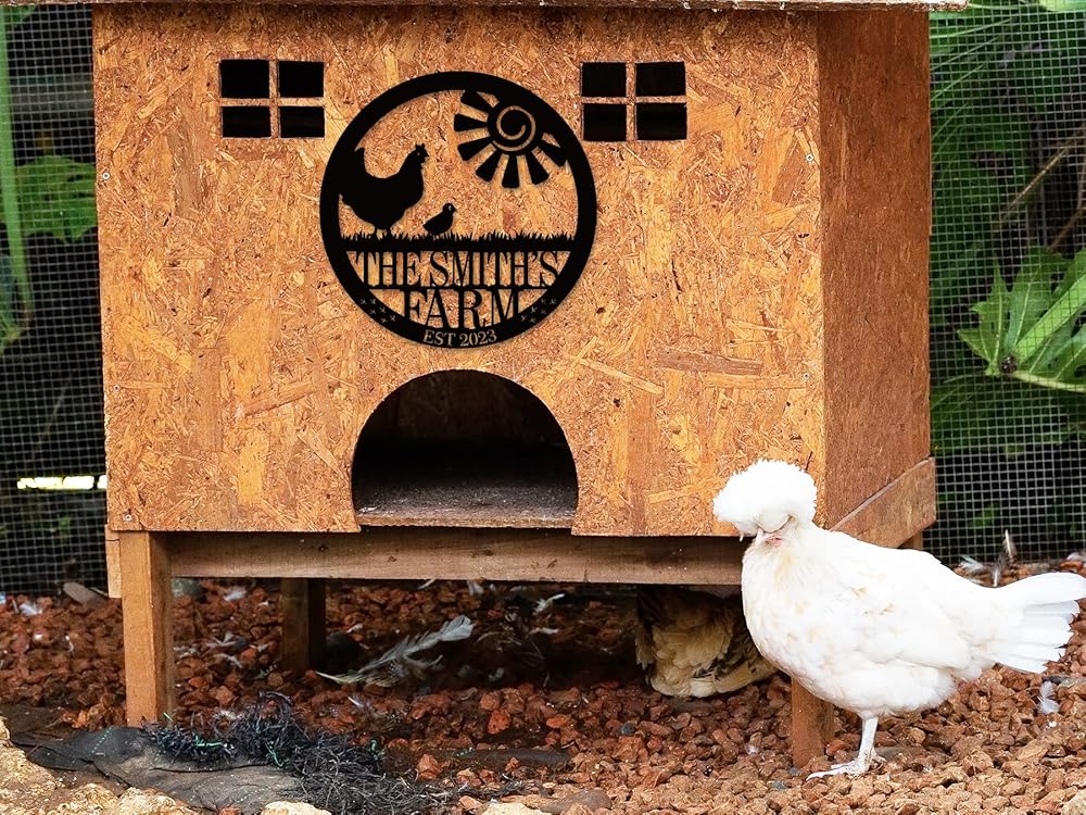 Personalized Chicken Farm Sign, Custom Chicken Coop Signs