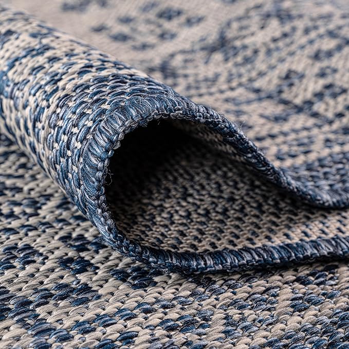 Keen Home Design Terrace Outdoor Area Rug - 9x12 Washable Indoor/Outdoor Rug for Patio, Kitchen, Balcony, Beach, Garden, Deck and Porch, Size: 8'10"x12'