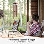 Large Aluminium Wind Chimes 37" Inches to Create a Zen Atmosphere Suitable for Outdoor, Garden, Patio Decoration Wind Chimes with Wind Catcher Suitable as A Gift for Unisex(2 Pack Coffe)