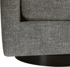 CHITA Swivel Accent Chair, FSC Certified Upholstered Fabric Barrel Chair for Living Room, Fully Assembled, Pebble Grey