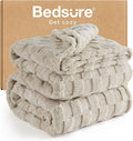 Bedsure GentleSoft Full Size Blankets for Bed Light Brown - Super Soft Cozy Fleece Blanket for Women Men Girls, Large Fuzzy Throws for Bedroom Decor, 84x90 Inches