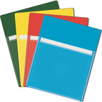 Magnetic Pocket 4 Pack – Self-Adhesive Magnetic Storage Pouch for Documents, Notes & Tools, Strong Magnet Backing for Fridge, Whiteboards, and Metal Surfaces (Assorted Colors 4Pcs)