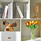 Mandy's Artificial Tulips 20 Stems Sunset PU Faux Flowers for Wedding Home Decor 13.5 Inch