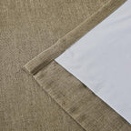 Vision Home Brown Pinch Pleated Full Blackout Curtains Linen Blended 60" Wide Thermal Insulated Window Panels 84 inch for Bedroom Living Room Darkening Pleat Drapes with Hooks Back Tab 60" Wx84 Lx1