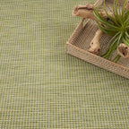 Nourison Home Positano Indoor/Outdoor Green 4' x 6' Area Rug, Easy Cleaning, Non Shedding, Bed Room, Living Room, Dining Room, Backyard, Deck, Patio (4x6)