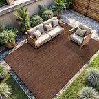 CAMILSON Outdoor Rug 9x12 Modern Area Rugs for Large Indoor and Outdoor Patios and Porches - Waterproof, Washable, Non-Shedding, Easy-to-Clean Outside Carpet (9 x 12, Solid - Gold)
