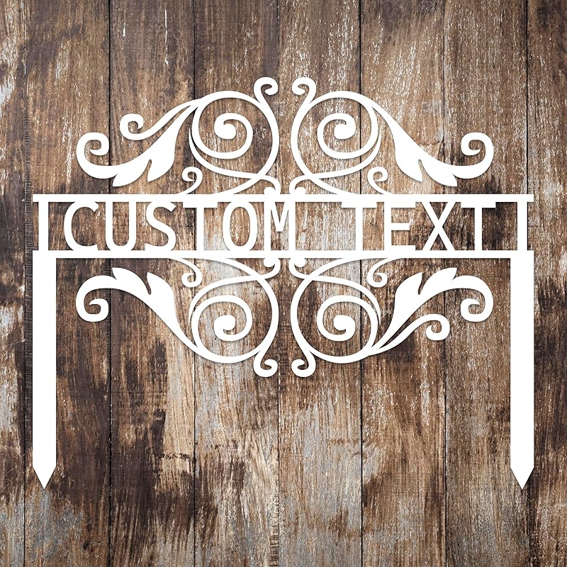 Personalized Metal Garden Sign with Stake, Custom Garden Decor for Outdoor, Custom Family Name Sign, Patio Decorations, Lawn Art, Farmhouse Decorative, Welcome Garden Sign, Housewarming Gift