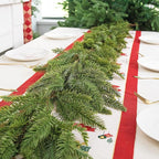 Watayo 6 Ft Christmas Norfolk Pine Garland, 3 Fork Dense Real Touch Pine Garland Ornament, Realistic Artificial Pines Greenery Garlands for Christmas Holiday Mantle Fireplace Table Home Decor