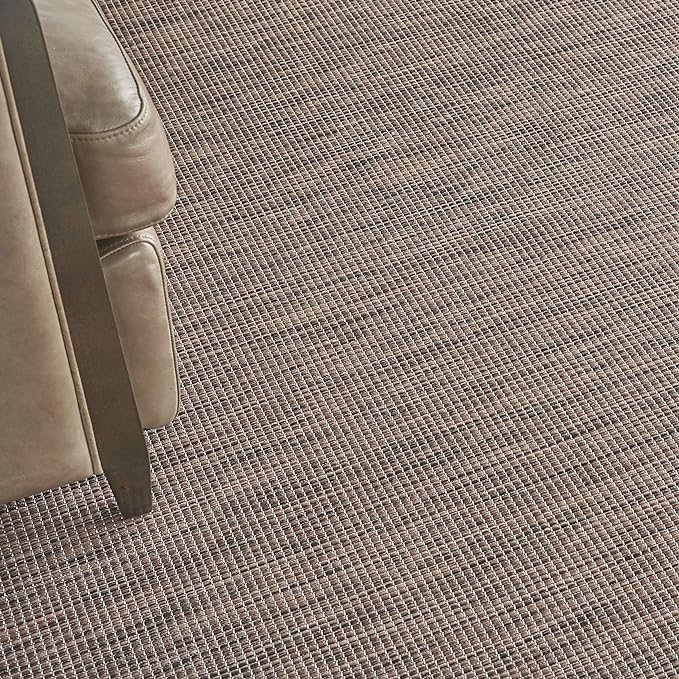 Nourison Positano Indoor/Outdoor Natural 2'2" x 12' Area Rug, Easy Cleaning, Non Shedding, Bed Room, Living Room, Dining Room, Backyard, Deck, Patio (2x12)