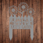 Custom Sunflower Metal Garden Sign with Stakes, Flower Garden Decor, Personalized Family Name Sign, Farmhouse Yard Decorative, Patio Art, Mother's Day Gift, Mom Gift, Housewarming Gift