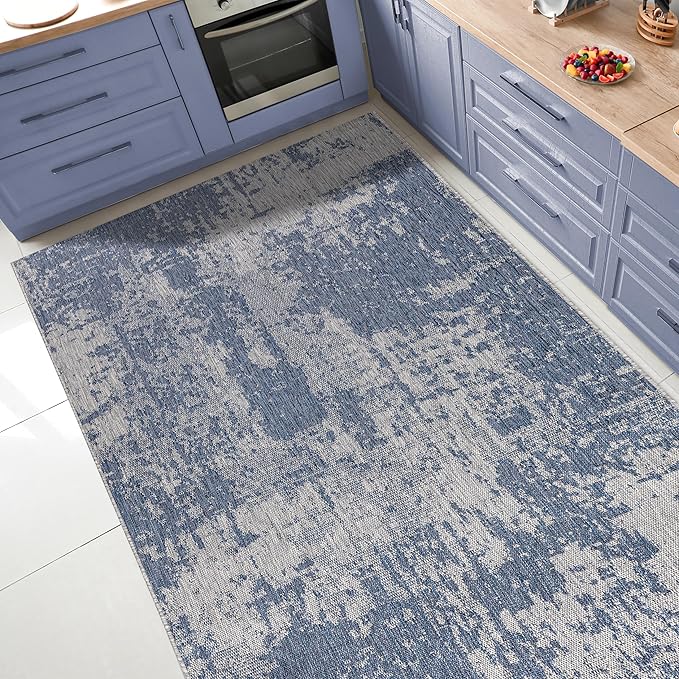 Keen Home Design Terrace Outdoor Area Rug - 10x14 Washable Indoor/Outdoor Rug for Patio, Kitchen, Balcony, Beach, Garden, Deck and Porch, Size: 10'x14'