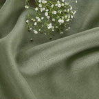 Solino Home Linen Oil Green Table Runner 108 Inches Long - 100% Pure Linen 14 x 108 Inch Table Runner for Fall, Autumn, Thanksgiving - Fete