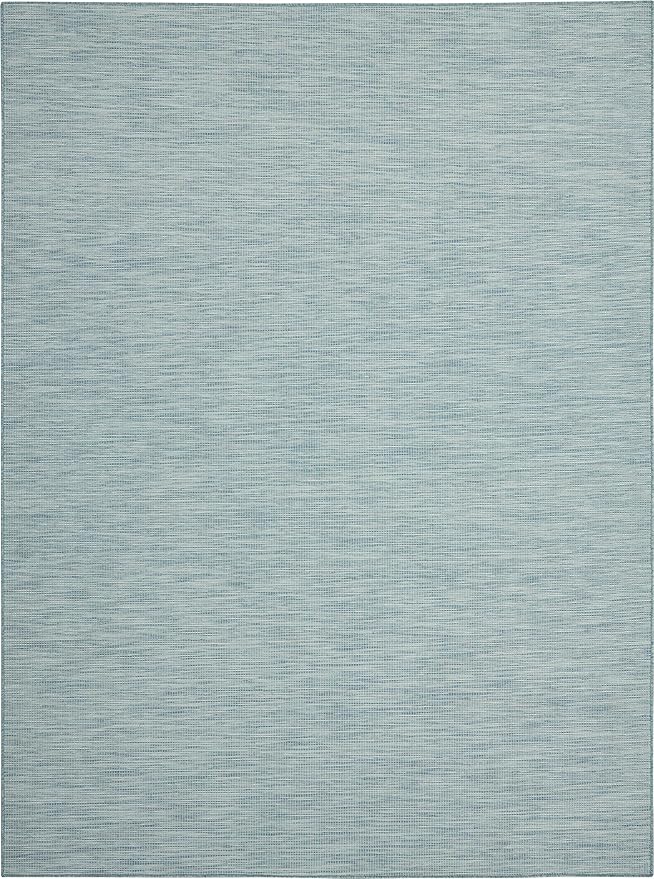 Nourison Home Positano 8' x 10' Aqua Fabric Modern Area Rug (8' x 10')