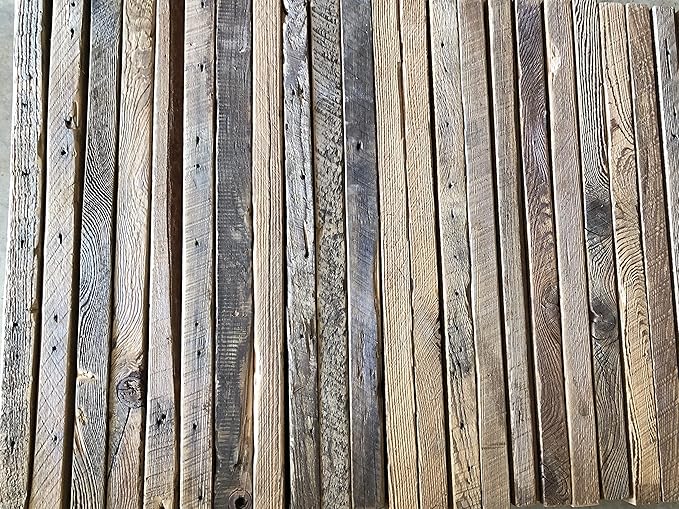 Urban Legacy Deep Floating Shelves | Reclaimed Barn Plank Deep Floating Shelves with Low Profile Brackets | High Weight Capacity (24" x 11" x 2")