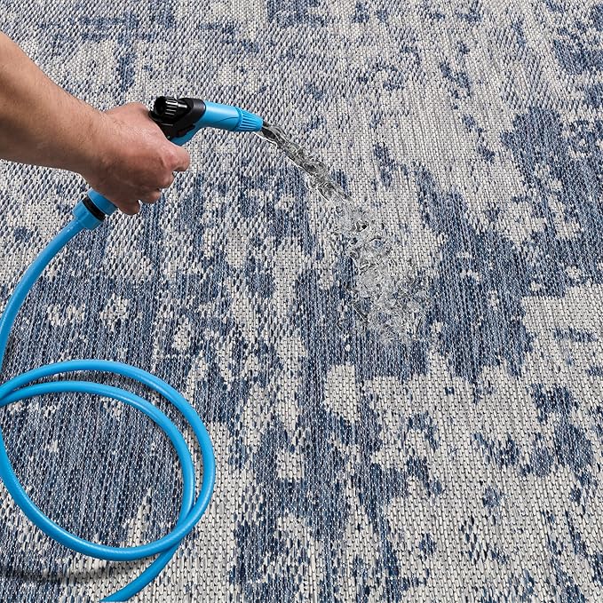 Keen Home Design Terrace Outdoor Area Rug - 12x15 Washable Indoor/Outdoor Rug for Patio, Kitchen, Balcony, Beach, Garden, Deck and Porch, Size: 12'x15'
