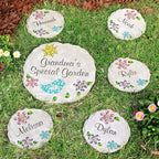 Let's Make Memories Personalized Mosaic Garden Stone - for Grandma, Mom - Large Stone - Personalize Message