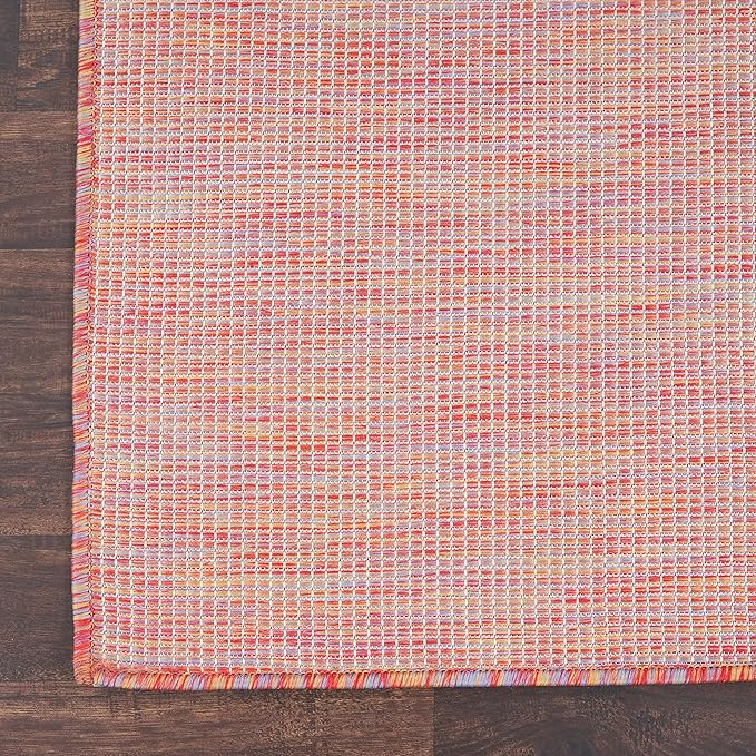 Nourison Home Positano Indoor/Outdoor Rainbow 2'2" x 12' Area Rug, Easy Cleaning, Non Shedding, Bed Room, Living Room, Dining Room, Backyard, Deck, Patio (2x12)