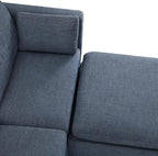 CHITA Oversized Modular Sectional Convertible Fabric Sofa Set, FSC Certified Extra Large Sectional Deep Seat Couch for Living Room,112 inch Width,3 Seat Modern Modular Sofa, Blue