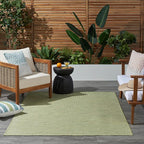 Nourison Home Positano Indoor/Outdoor Green 4' x 6' Area Rug, Easy Cleaning, Non Shedding, Bed Room, Living Room, Dining Room, Backyard, Deck, Patio (4x6)