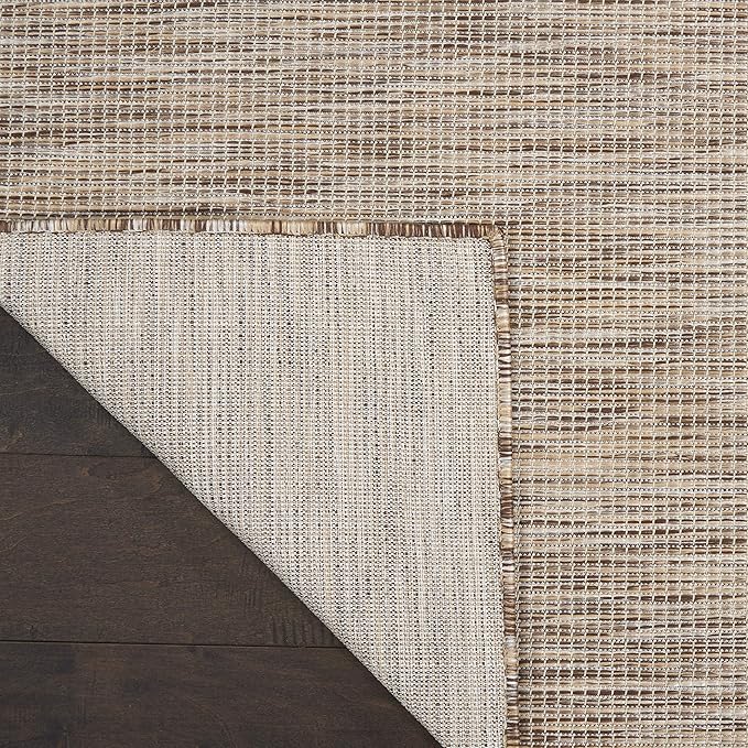 Nourison Positano Indoor-Outdoor Beige 8' x 10' Area Rug, Easy Cleaning, Non Shedding, Bed Room, Living Room, Dining Room, Backyard, Deck, Patio (8x10)