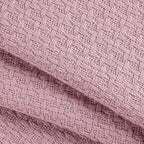 BELIZZI HOME 100% Cotton Bed Blanket, Breathable Bed Blanket Full Queen Size, Cotton Thermal Blankets Full Queen, Perfect for Layering Any Bed for All Season, Purple