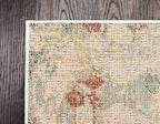 Unique Loom Rosso Collection Vintage, Geometric, Bohemian, Traditional, Distressed, Southwestern Area Rug, 4' 0" x 6' 0", Multi/Ivory