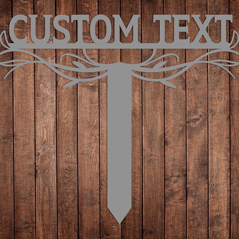 Personalized Metal Text Garden Sign with Stake, Custom Garden Decor for Outdoor, Custom Family Name Sign, Large Patio Decorations, Lawn Art, Farmhouse Decorative, Housewarming Gift