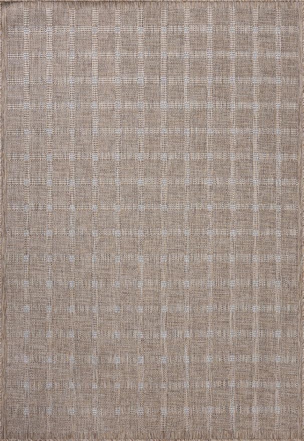 Loloi Amber Lewis Topanga Collection TOP-01 Natural/Bone 6'-7" x 9'-4" Indoor/Outdoor Area Rug