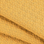 BELIZZI HOME 100% Cotton Bed Blanket, Breathable Bed Blanket King Size, Cotton Thermal Blankets King, Perfect for Layering Any Bed for All Season, Mustard Yellow