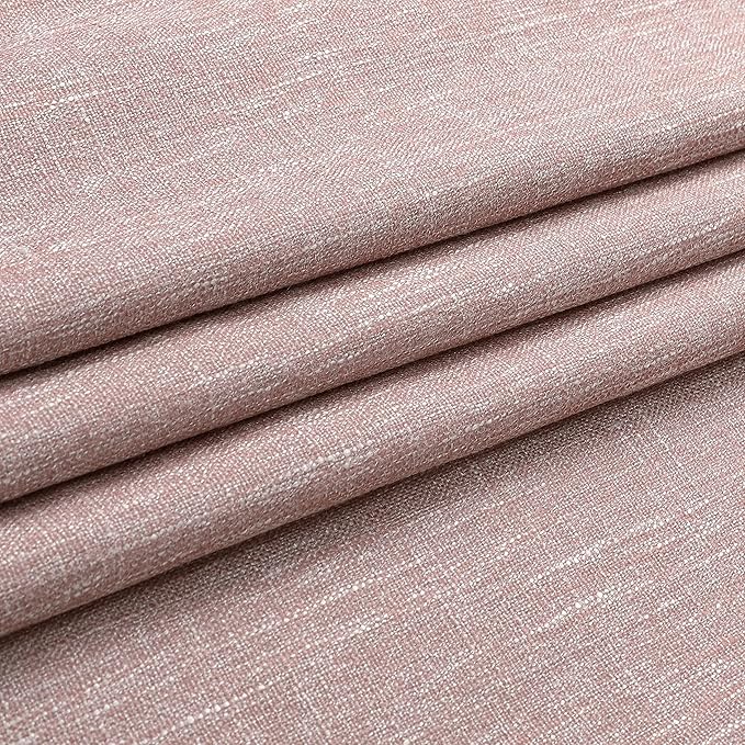 Vision Home Pink Pinch Pleated Full Blackout Curtains Room Darkening Window Panels 90 inch for Girls Bedroom Living Room Thermal Insulated Pinch Pleat Pink Drapes with Hooks Back Tab 40" Wx90 Lx2