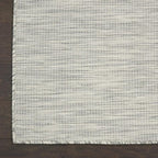 Nourison Positano Indoor-Outdoor Light Grey 7' x 10' Area Rug, Easy Cleaning, Non Shedding, Bed Room, Living Room, Dining Room, Backyard, Deck, Patio (7x10)