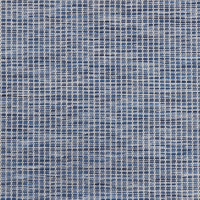 Nourison Positano Indoor/Outdoor Navy Blue 2'2" x 10' Area Rug, Easy Cleaning, Non Shedding, Bed Room, Living Room, Dining Room, Backyard, Deck, Patio (2x10)