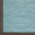 Nourison Positano Indoor-Outdoor Aqua 9' x 12' Area Rug, Easy Cleaning, Non Shedding, Bed Room, Living Room, Dining Room, Backyard, Deck, Patio (9x12)