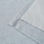 Vision Home Blue Fog Pinch Pleated Full Blackout Curtains Linen Blended Room Darkening Window Curtains 90 inch for Living Room Bedroom Thermal Insulated Pinch Pleat Drapes with Hooks 1 Panel 60"Wx90"L