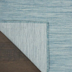 Nourison Positano Indoor-Outdoor Aqua 4' x 6' Area Rug, Easy Cleaning, Non Shedding, Bed Room, Living Room, Dining Room, Backyard, Deck, Patio (4x6)