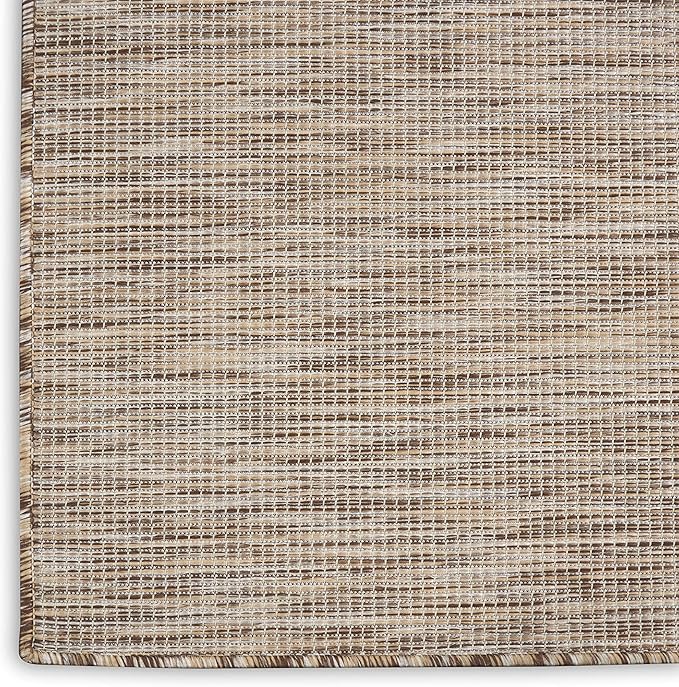 Nourison Positano Indoor-Outdoor Beige 4' x 6' Area Rug, Easy Cleaning, Non Shedding, Bed Room, Living Room, Dining Room, Backyard, Deck, Patio (4x6)