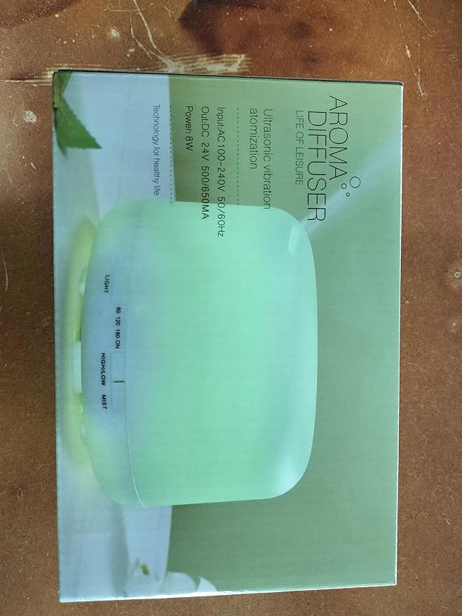 Diffuserlove Diffuser Essential Oil Diffusers 500ML Remote Control Aroma Diffuser Cool Mist Aromatherapy Diffuser with Mute Design, Timer and Auto Shut-Off for Office Living Room Yellow