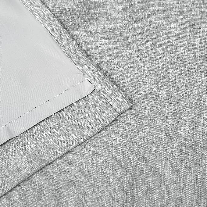 Vision Home Silver Grey Pinch Pleated Full Blackout Curtains Room Darkening Window Curtains 95 inch for Living Room Bedroom Thermal Insulated Pinch Pleat Drapes with Hooks Back Tab 2 Panel 40" Wx95 L